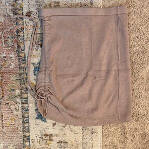Le Lis Mauve-Taupe Drawstring Mini Skirt